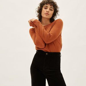 everlane mustard cashmere sweater XXS